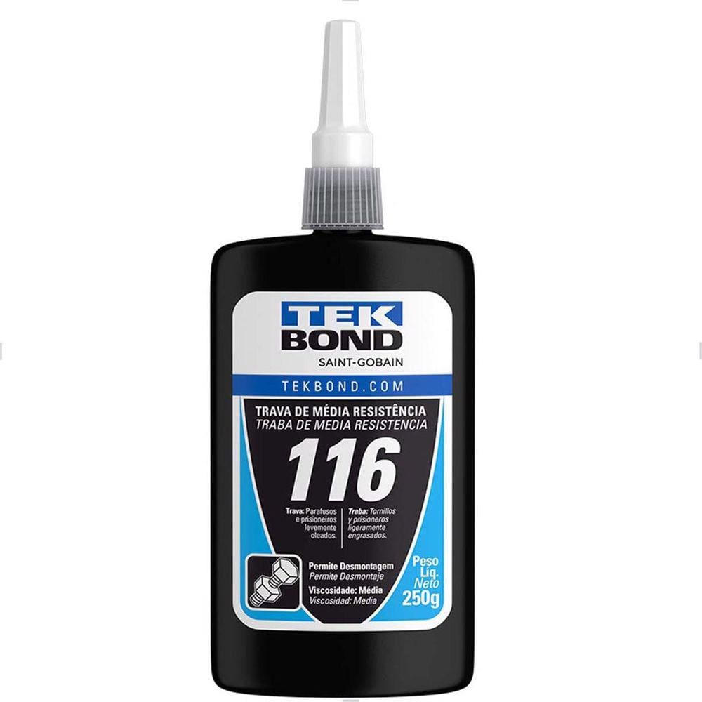 Adesivo Trava Parafuso Médio Torque 116 250gr Tekbond