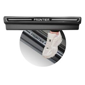 Jogo Soleira Premium Elegance Frontier 2009 2010 2011 2012 2013 2014 2015 - 4 Portas ( Vinil + Resinada 8 Peças )
