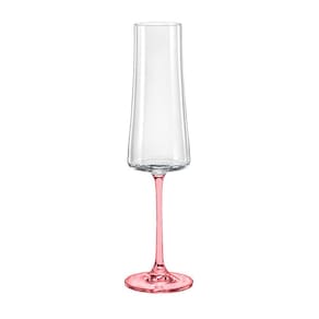 Taça De Cristal Bohemia Para Champanhe 210 ml Vermelha Xtra 1 Peça