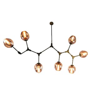 Pendente Orbe 100x40x95cm 280w Bella Iluminação Champagne/Dourado