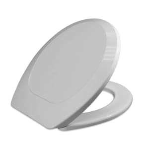 Assento Polipropileno Oval Premium para Louça Tupan Cinza