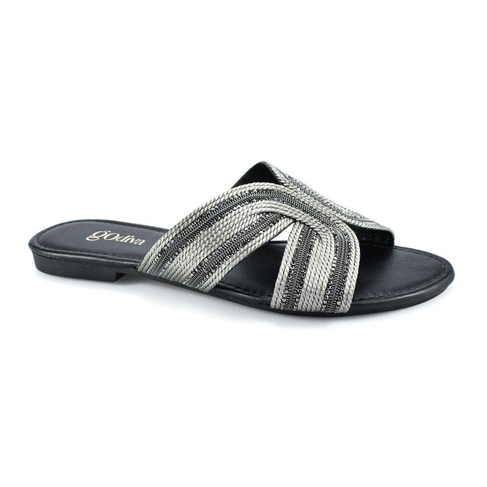 Rasteira Feminina Rasteirinha Prata Velho Godiva Confortavel