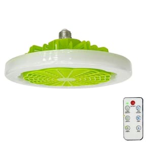 Lâmpada Led Com Ventilador De Teto Controle Remoto Ajustável