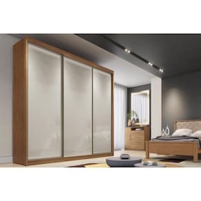 Guarda Roupa 3 Portas De Correr E 4 Gavetas Arezzo Plus Freijó/Fendioff - Novo Horizonte