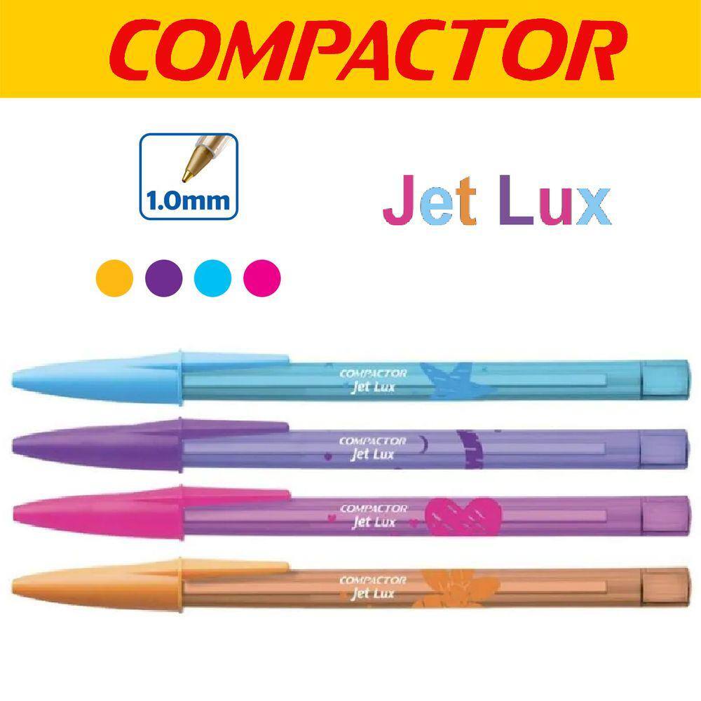 Caneta Compactor JetLux Kit Canetas Coloridas | Casas Bahia
