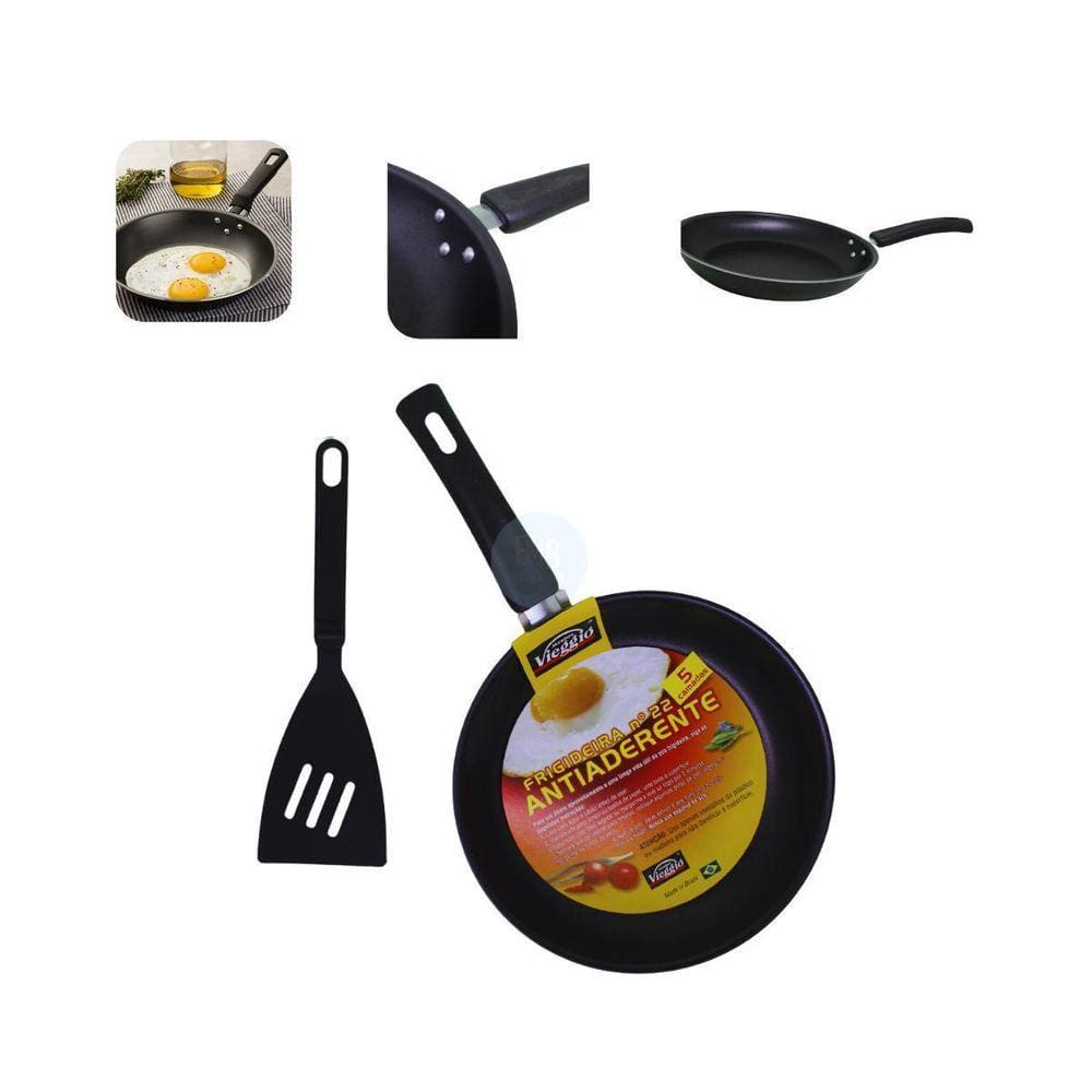Kit 5 Frigideiras Francesa Antiaderente N20 Com 1 Espátula
