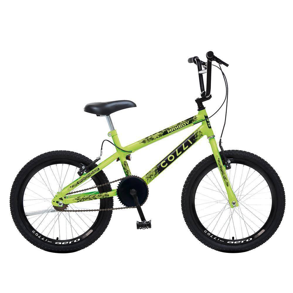 imagem-Bicicleta Max Boy Cross Aro 20 Freio V-Brake 1 Marcha - Colli Bike - Amarelo Neon