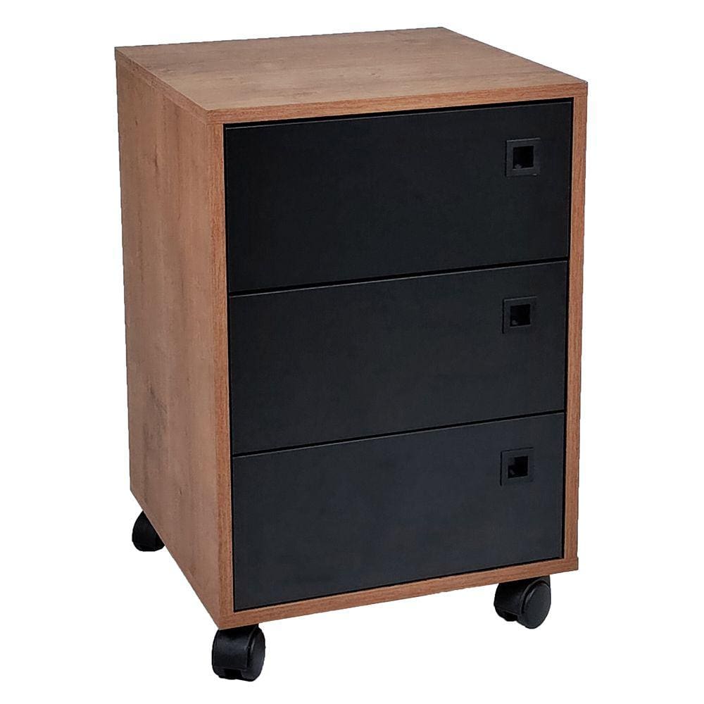 Gaveteiro Roma - Marrom/Preto