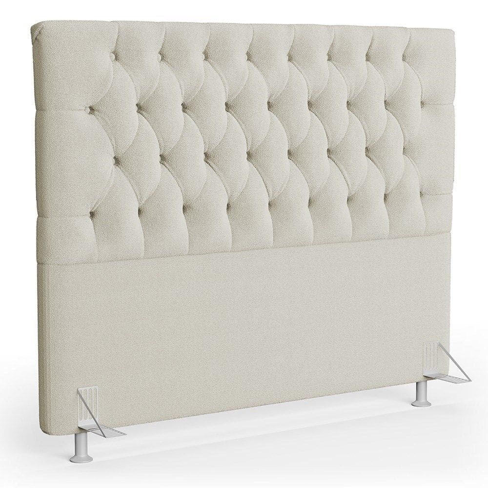 Cabeceira Casal Queen Cama Box 160cm Cristal C16 Bouclê Bege - Mpozenato