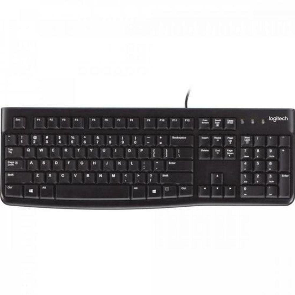 Teclado Com Fio Usb K120 Preto Logitech