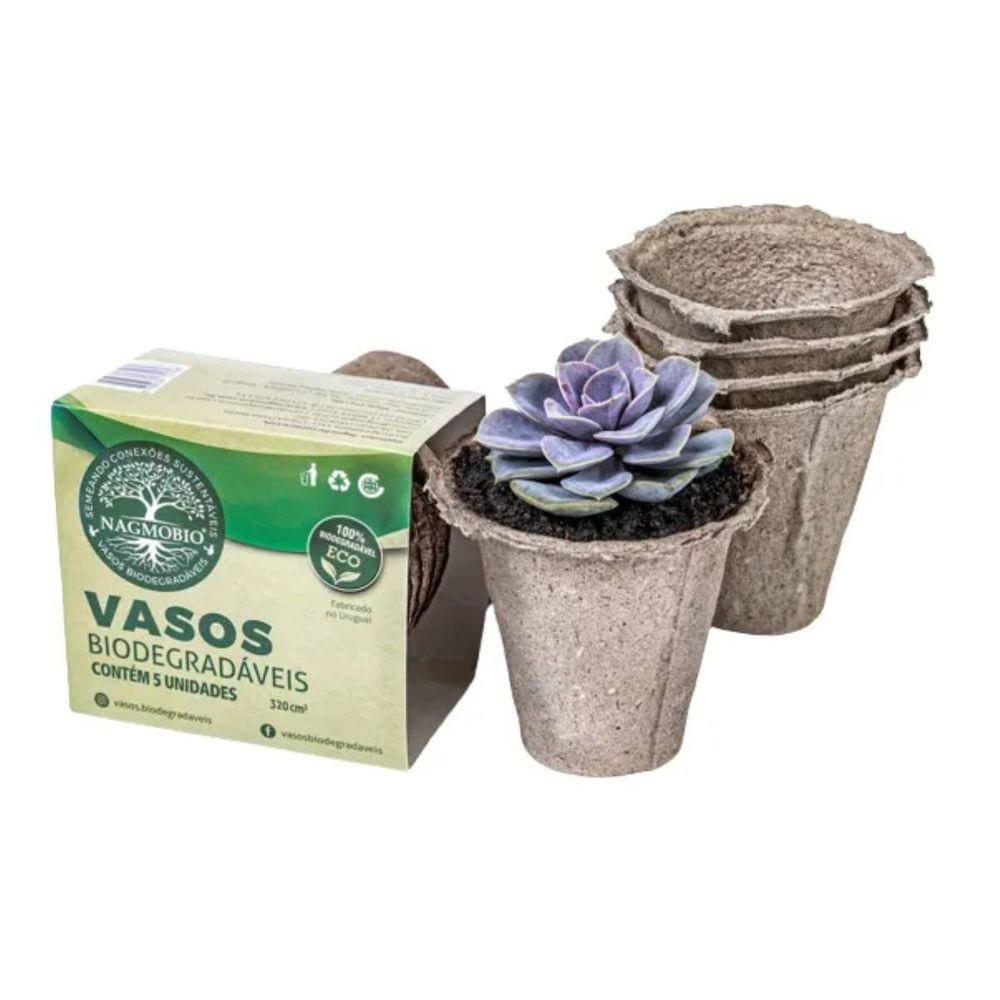 KIT Vasos Biodegradáveis Médio (5 unidades) NAGMOBIO