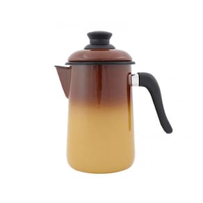 Bule para Café 14 Esmaltado Marrom degradê - 1500 ml - Ewel