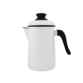 Bule para Café 14 Esmaltado Branco - 1500 ml - Ewel