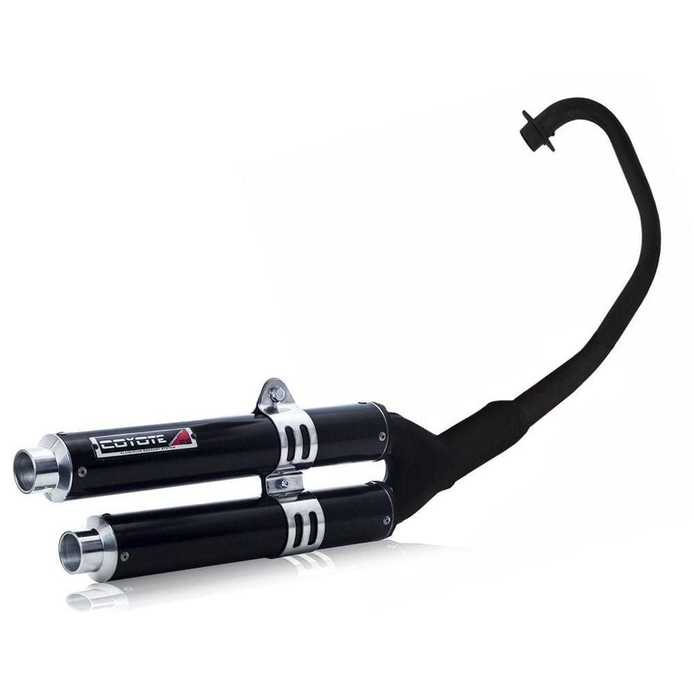 Escape / Ponteira Coyote Competition Duplo em Alumínio - CBX 200 Strada ano 1998 até 2002 - Honda