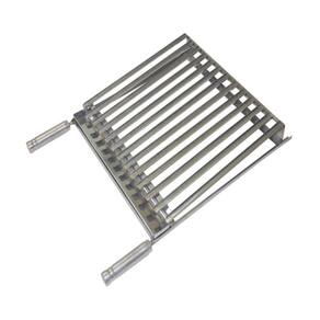 Grelha Parrilha Argentina Aço Inox com Caixa Gordura 50x60cm