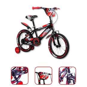 Bicicleta Infantil Aro 16 Radical Pro Aventura Vermelha com preto 2658