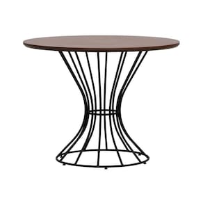 Mesa De Jantar Fendi ø100 Preto-amêndoa