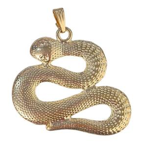 Pingente Serpente Cobra Orixás Umbanda 4,1 cm Dourado