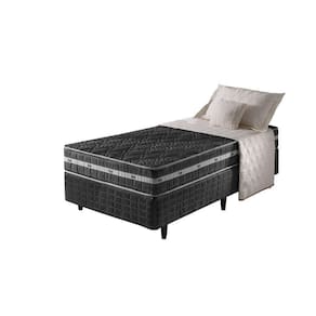 Cama Box Solteiro King + Colchão Espuma D45 Philadelphia Preto
