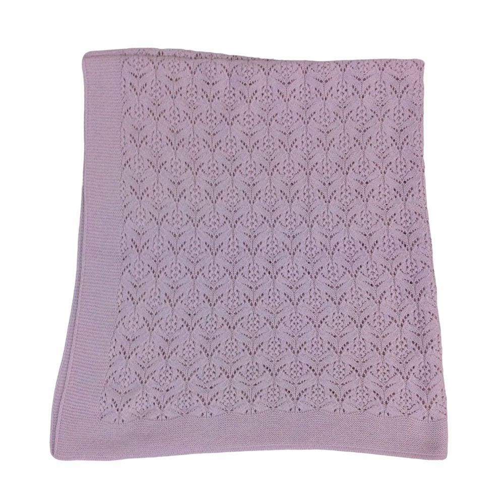 Manta Tricot Fem Noruega Rosa Claro