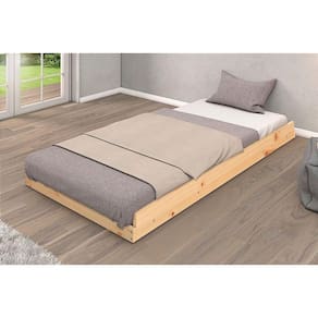 Cama Auxiliar Madeira Maciça Cor Natural