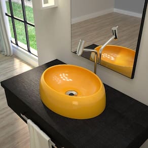Kit Cuba Ov39 C/válvula 1 Polegada e Sifão Pvc e Flexível Compace Amarelo