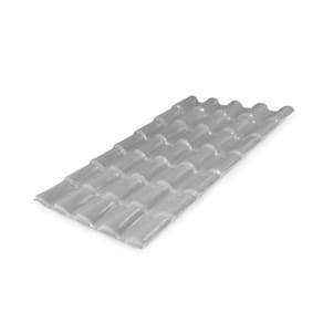 Kit com 20 Telhas PVC Colonial 88x230cm Lux Telhas Cinza