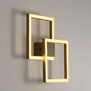 Arandela / Plafon Tec l41cm c41cm a4cm 1xled Integrado 45w 3000k 2450lm Ip20 Dourado