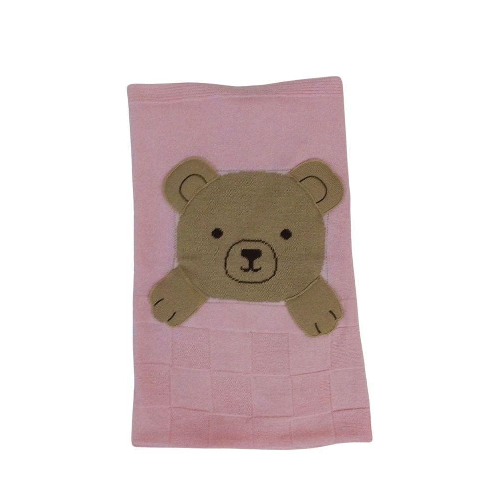 Manta Tricot Fem Noruega Rosa