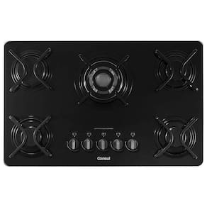 Cooktop Consul 5 Bocas Quadrichama à Gás Preto CDD75AEUNA Bivolt