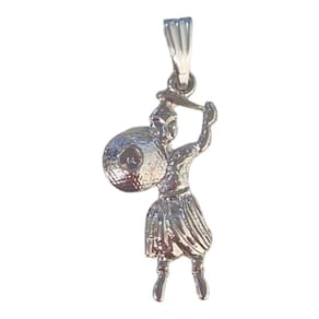 Pingente Orixá Ogum Imagem 2,9 cm Metal Niquelado