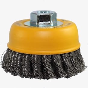 Escova Copo Trançado 4” M14 Aço Inox 0,50mm Pequi