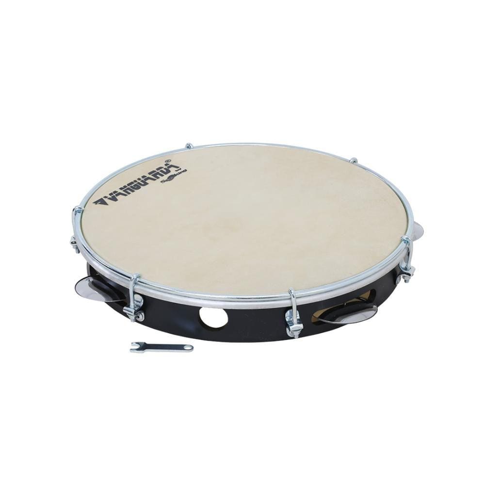 Pandeiro Abs Preto 10” Pele Leitosa - Batimento Spanking [F108]