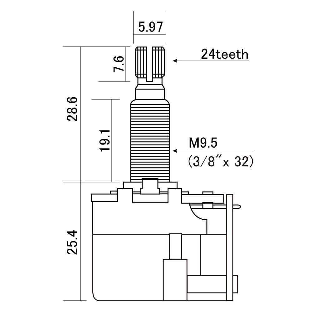 Potenciômetro A500K Push-Pull DPDT Instrumentos CTS-A500-PPL [F035]