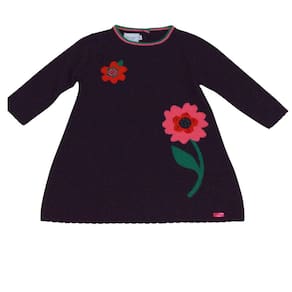 Vestido Infantil Tricot Noruega Marinho