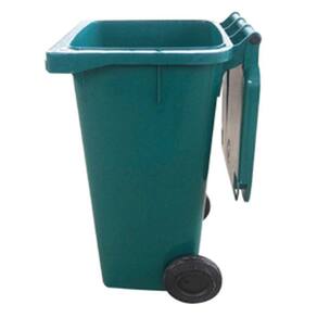 Carrinho Coletor de Lixo Verde 120 Litros Lar Plásticos