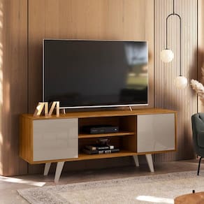 Estante Lisboa para TV até 55 polegadas - Fend/ Naturale - Madetec