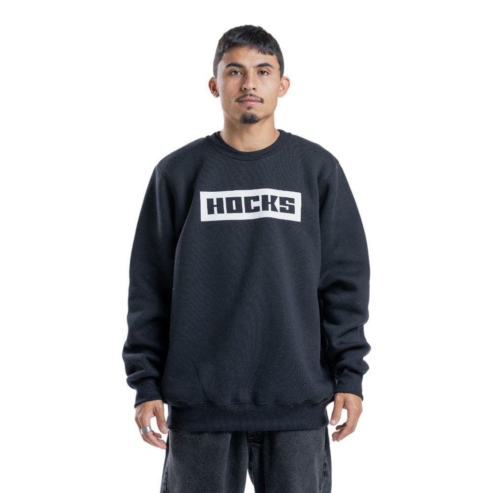 Moletom Careca Logo Letter Hocks Preto
