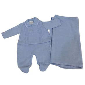 Saida Maternidade Tricot Masc Noruega Azul