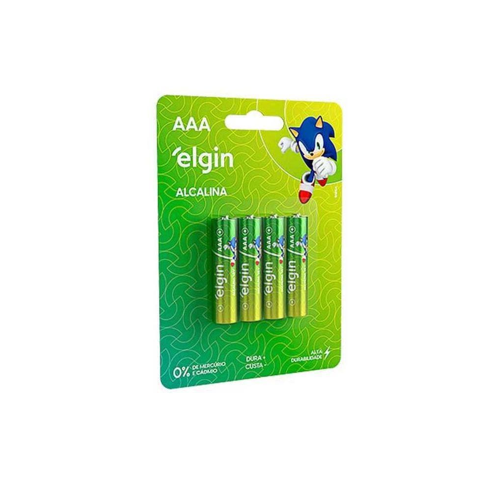 Pilha Alcalina Aaa4 Elgin Cartela Com 04 Unidades - Pç / 4 [F108]