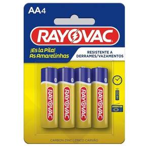 Pilha Zinco Aa4 Rayovac Amarelinhas Cartela Com 04 Unidades - UN / 4 [F108]