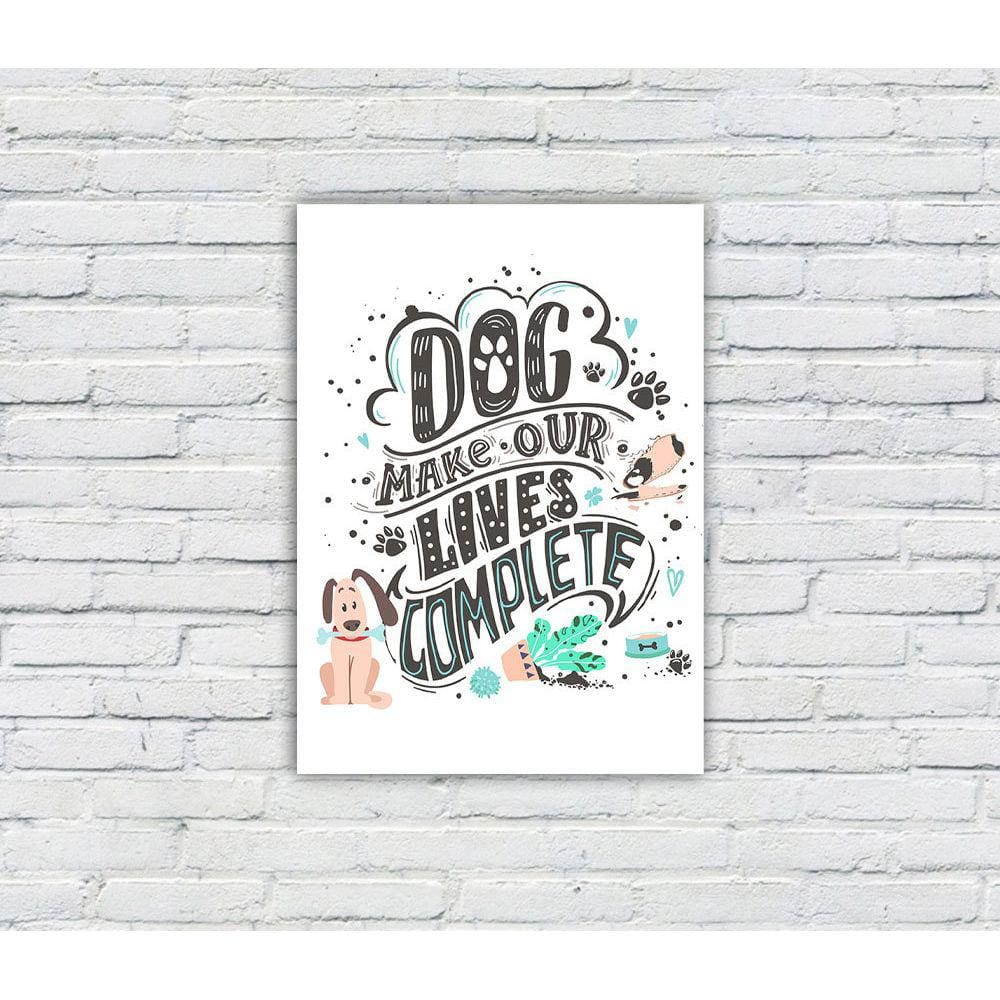 Quadro Decorativo MDF s/ Moldura Pets 04