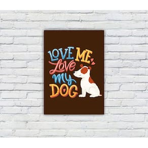 Quadro Decorativo MDF s/ Moldura Pets 02