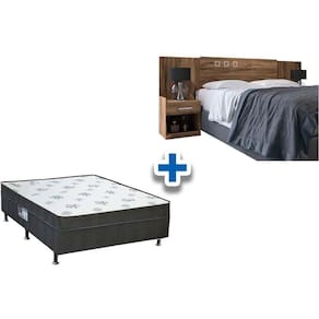 Cama Box Casal Conjugada Molas Union Ortobom + Cabeceira Plus Atacama/Demolição