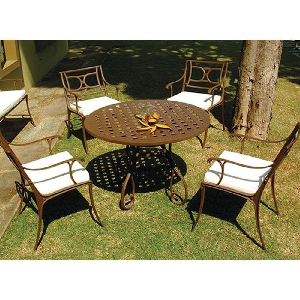 Conjunto de Mesa Para Jardim Florença em Alumínio Fundido Unifer Móveis