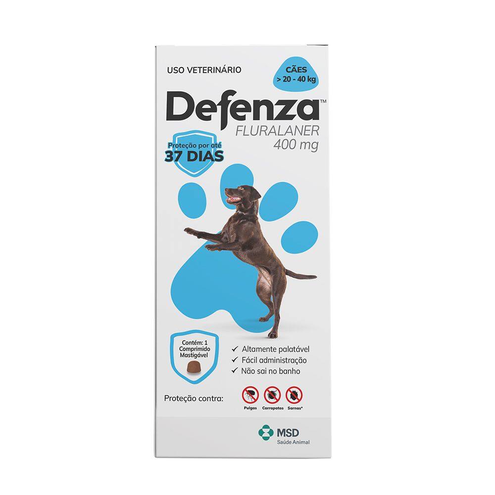 Antipulgas para Cães MSD 45mg Defenza de 20 á 40kg