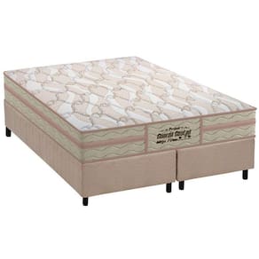 Conjunto Box Queen: Colchão Anatômico Probel AG65 Guarda Costas Mega Firme + Base CRC Suede Clean(158x198)