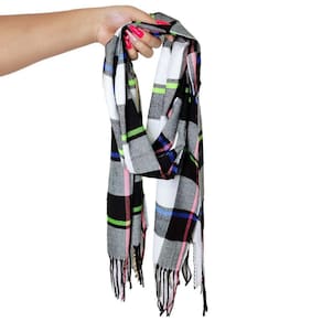 Cachecol Lenço Feminino Inverno Redstar Winter Em Xadrez