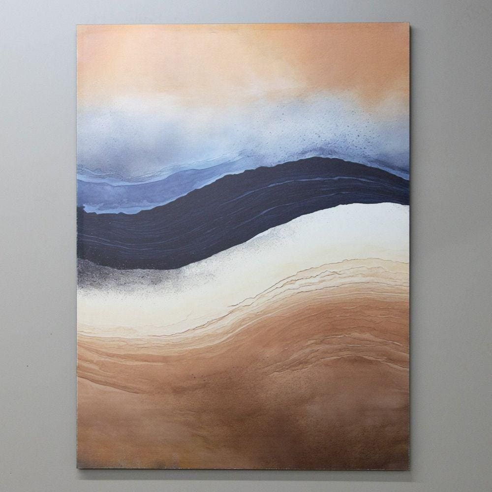 Quadro Abstrato Areia E Agua Areia e água