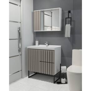 Gabinete para Banheiro Ferrara 80cm com Pé Santiago
